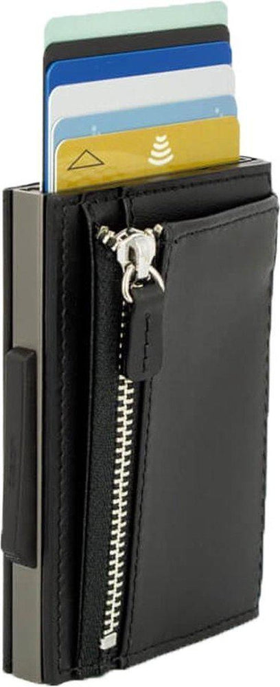 Ögon Cascade Premium Zipper Wallet Black Titanium-Lommebok/ Kortholder-BagBrokers