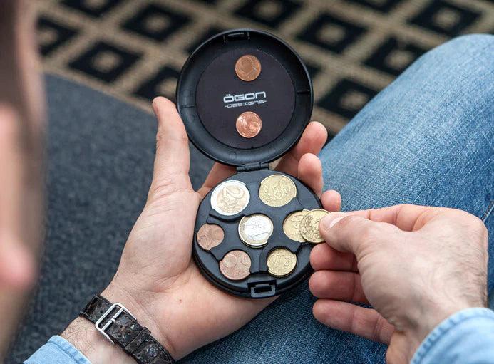 Ögon Designs Euro mynt dispenser Aluminium Purple-Lommebok/ Kortholder-BagBrokers