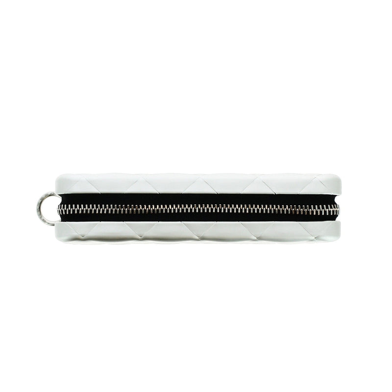 Ögon Designs - Quilted Aluminium zipper lommebok/mini clutch Silver-Lommebok/ Kortholder-BagBrokers