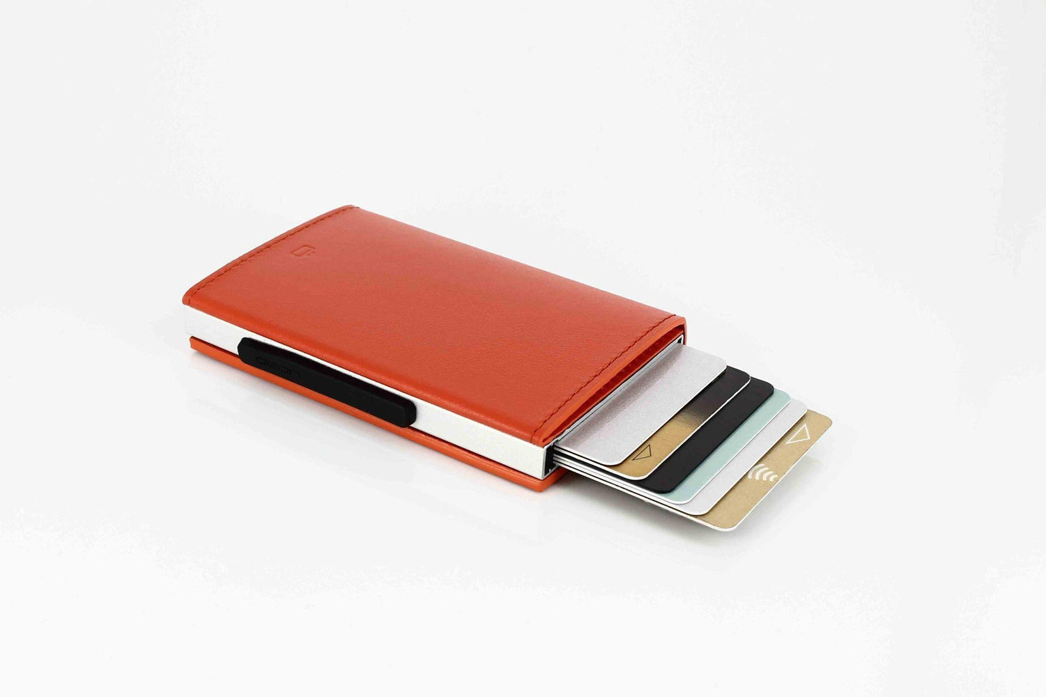 Lommebok/ Kortholder-Oransje Ögon Cascade Premium Zipper Skinn Kortholder 8 kort.-BagBrokers