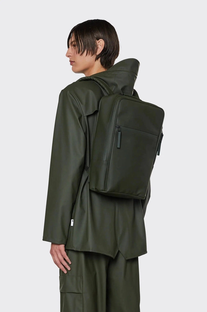 Rains BOOK Backpack Green-Ryggsekker-BagBrokers