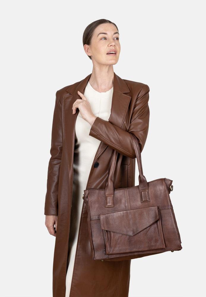 Re:Designed by Dixie Otilia Urban skinnveske Mørke brun-Damevesker-BagBrokers