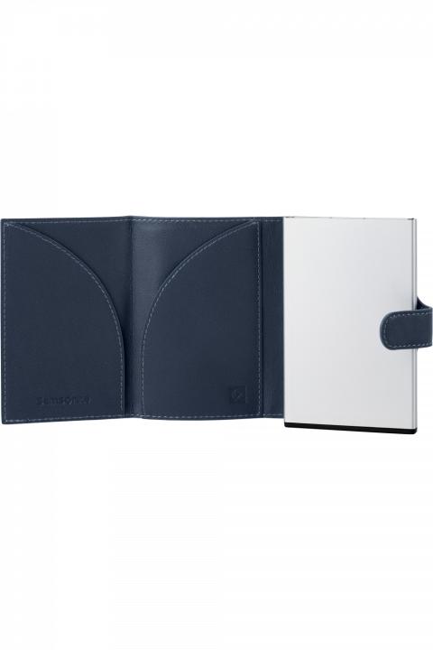 Samsonite Alufit slide up wallet Blue-Lommebok/ Kortholder-BagBrokers