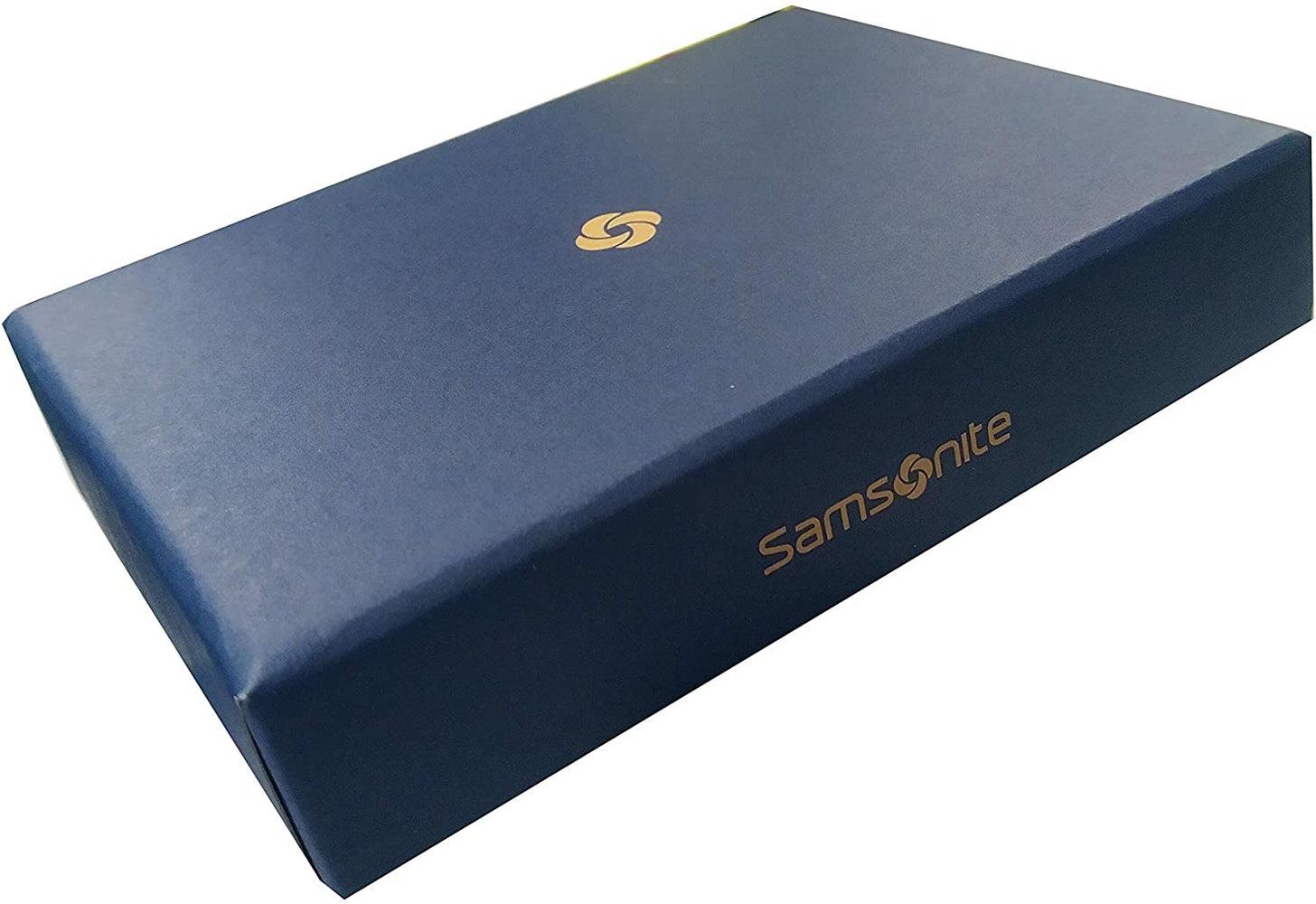 Samsonite Alufit slide up wallet Blue-Lommebok/ Kortholder-BagBrokers