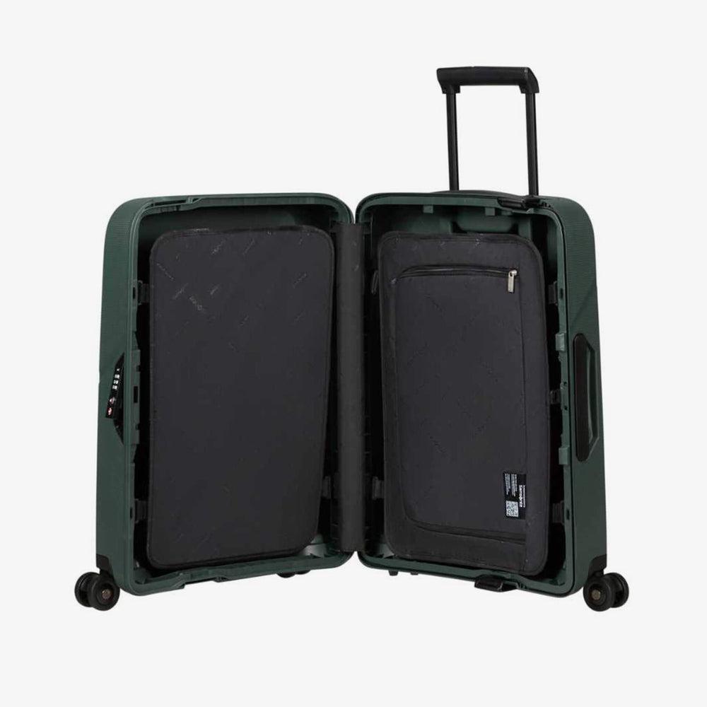 Samsonite Magnum ECO hard Kabin koffert 55 cm 4 hjul Grønn-Harde kofferter-BagBrokers