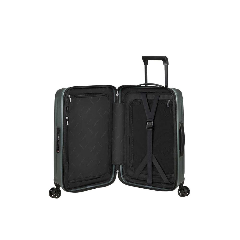 Samsonite NUON utvidbar Kabin koffert 55cm Matt Sage Khaki-Harde kofferter-BagBrokers