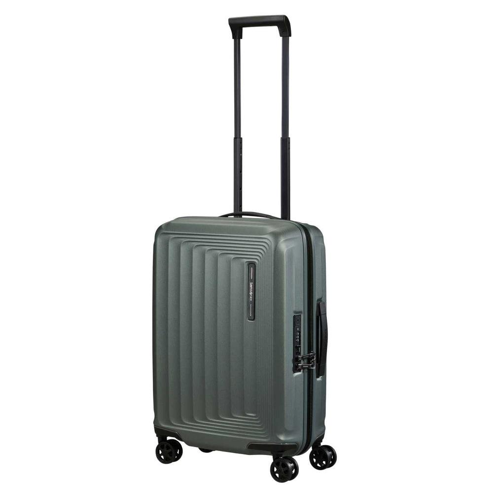 Samsonite NUON utvidbar Kabin koffert 55cm Matt Sage Khaki-Harde kofferter-BagBrokers