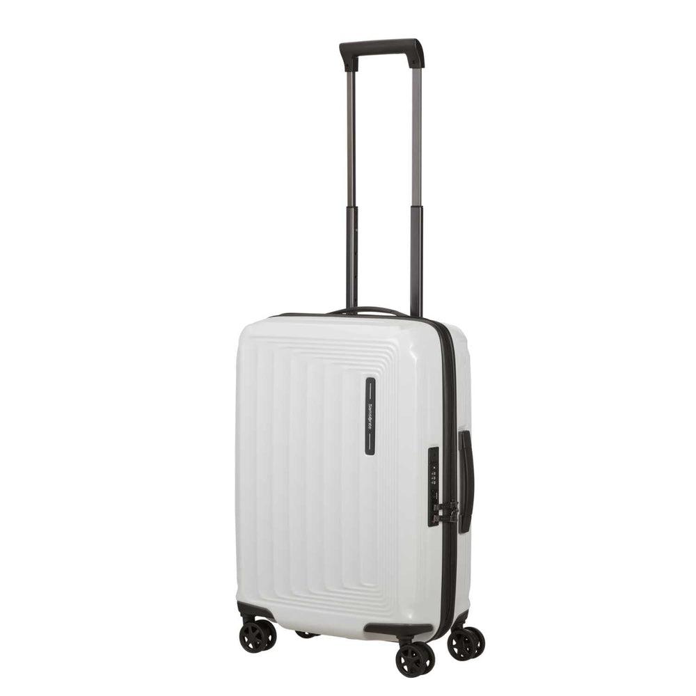Samsonite NUON utvidbar Kabin koffert 55 cm Metallic White-Harde kofferter-BagBrokers