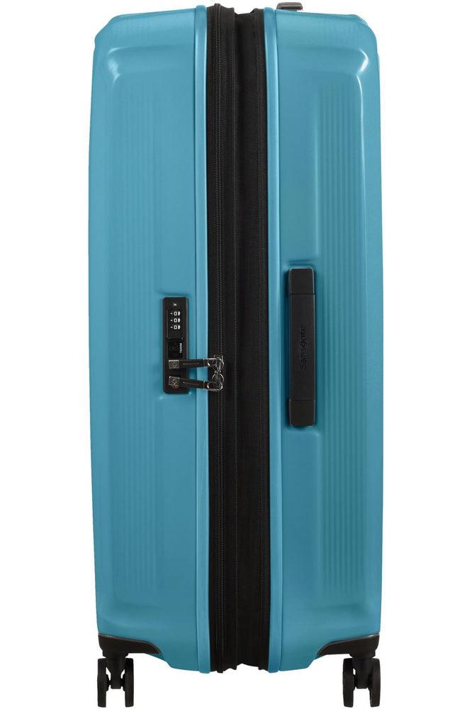 Samsonite NUON utvidbar Medium koffert 69 cm Metallic Ocean Blue-Harde kofferter-BagBrokers