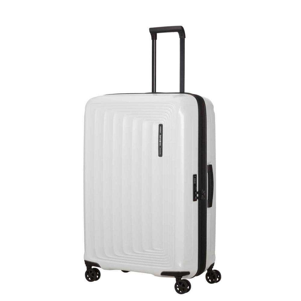 Samsonite NUON utvidbar Medium koffert 69 cm Metallic White-Harde kofferter-BagBrokers