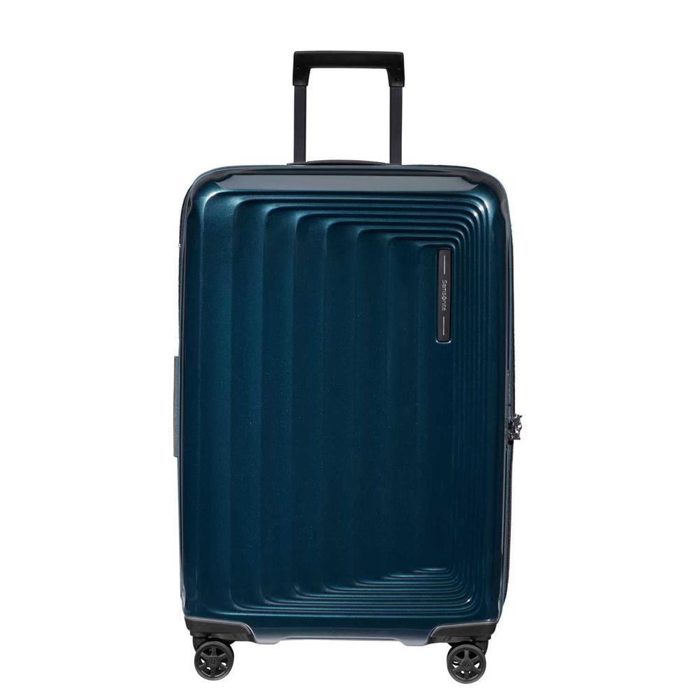Samsonite NUON utvidbar Medium koffert 69 cm Metallic dark blue-Harde kofferter-BagBrokers