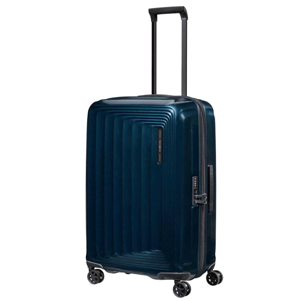 Samsonite NUON utvidbar Medium koffert 69 cm Metallic dark blue-Harde kofferter-BagBrokers