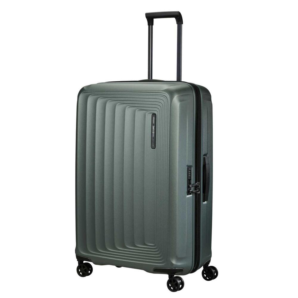 Samsonite NUON utvidbar stor koffert 75 cm Matt Sage Khaki-Harde kofferter-BagBrokers