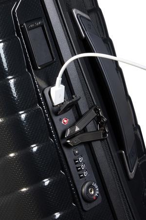 Samsonite PROXIS Utvidbar kabinkoffert med 4 hjul Black-Harde kofferter-BagBrokers