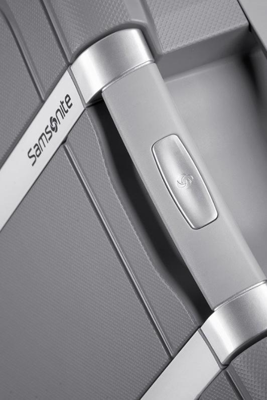 Harde kofferter-Samsonite. S`Cure, hard lett Kabinkoffert 55 cm/34L Sølv-BagBrokers
