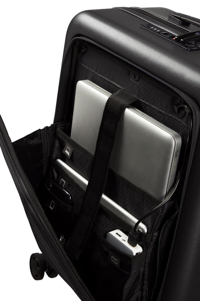 Samsonite STACKD Utvidbar PC-koffert med 4 hjul 55 cm Svart-Harde kofferter-BagBrokers