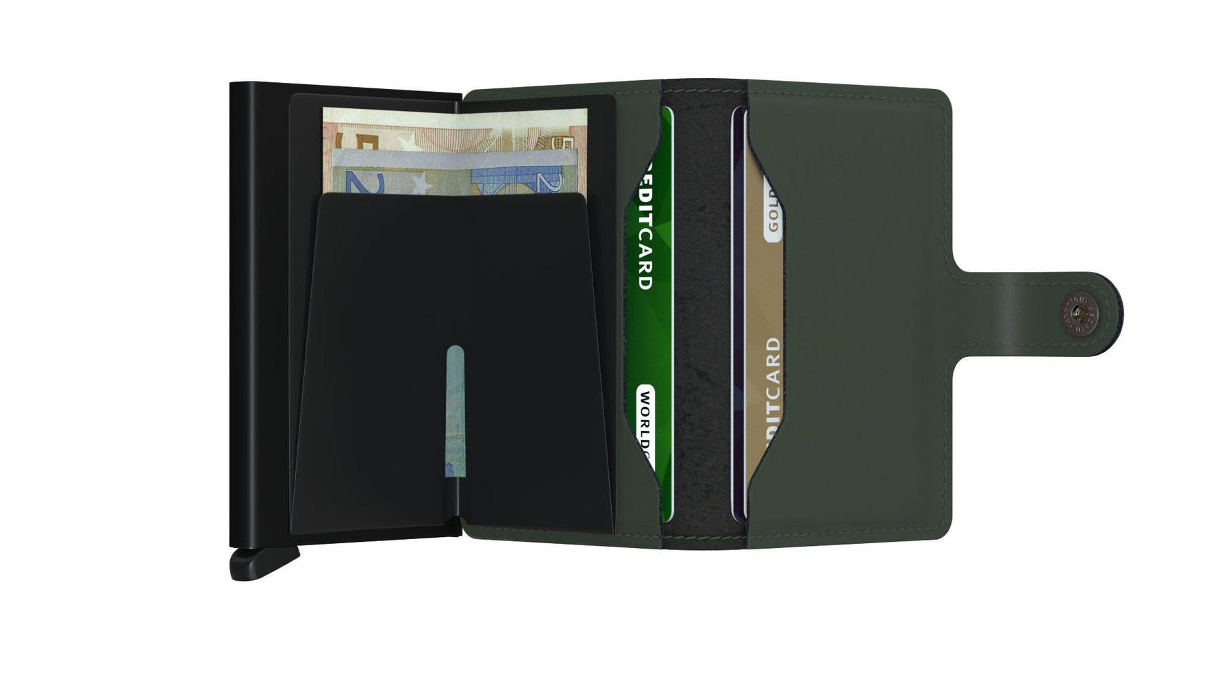 Secrid Miniwallet Green black matt-Lommebok/ Kortholder-BagBrokers