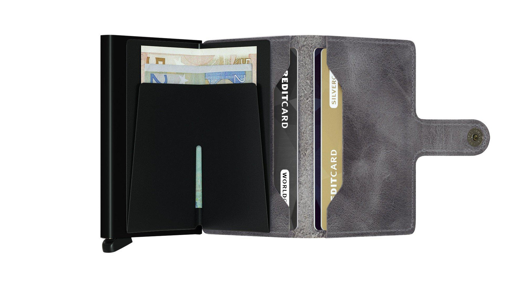 Secrid Miniwallet Vintage-Grey-Lommebok/ Kortholder-BagBrokers