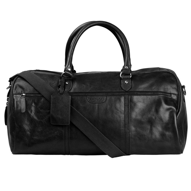 Springfield stor weekendbag i skinn Svart-Bagger-BagBrokers