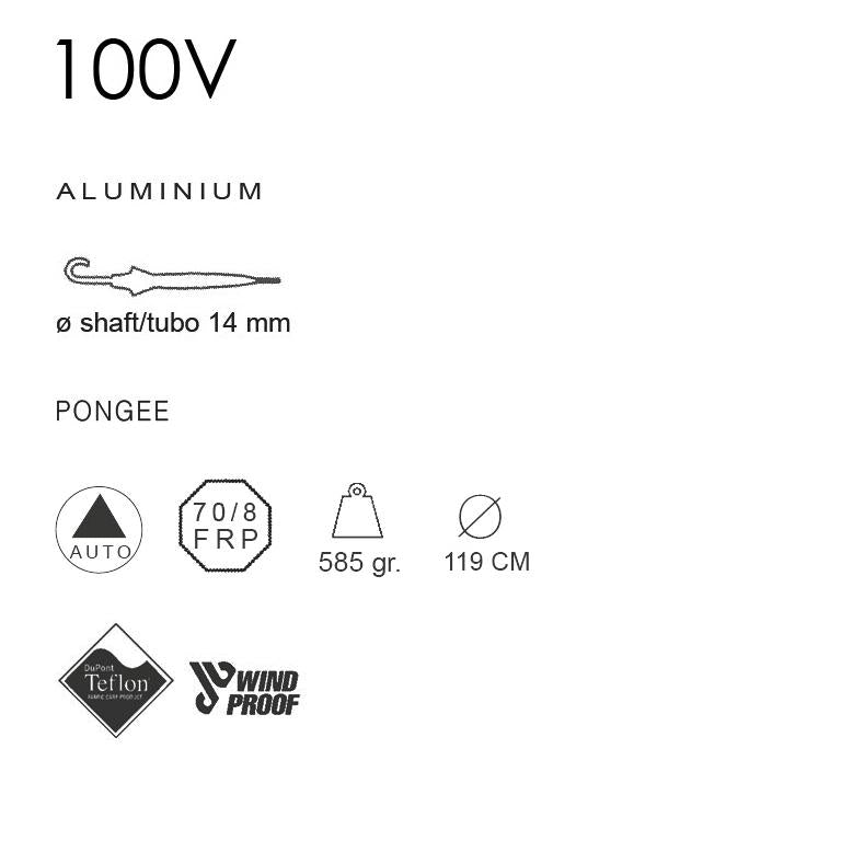 Vogue 100 V klassisk Brudeparaply windproof stor Hvit-Paraplyer-BagBrokers