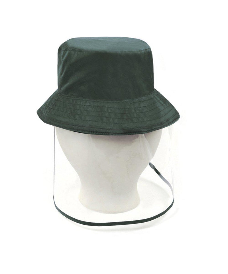 Regnhatt med avtagbart visir Grønn-regn hatt-BagBrokers