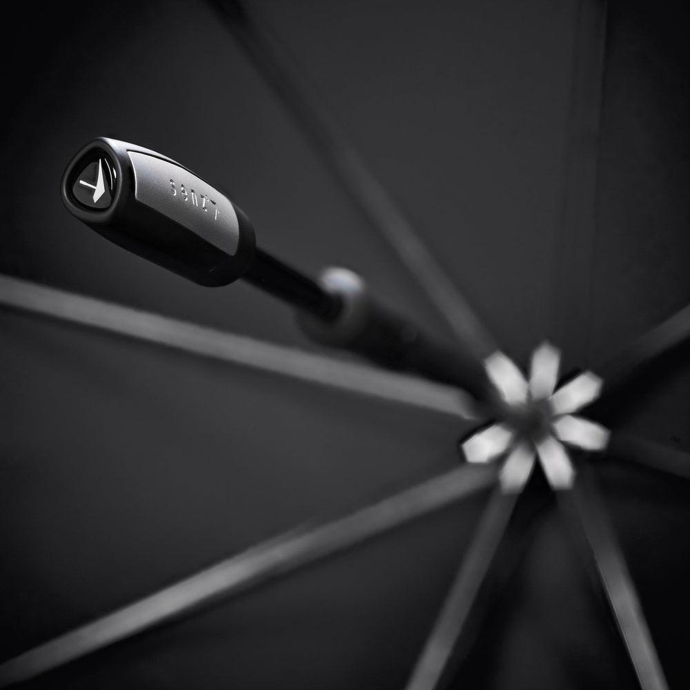 senz paraply Long XXL stick pure black reflective-Paraplyer-BagBrokers