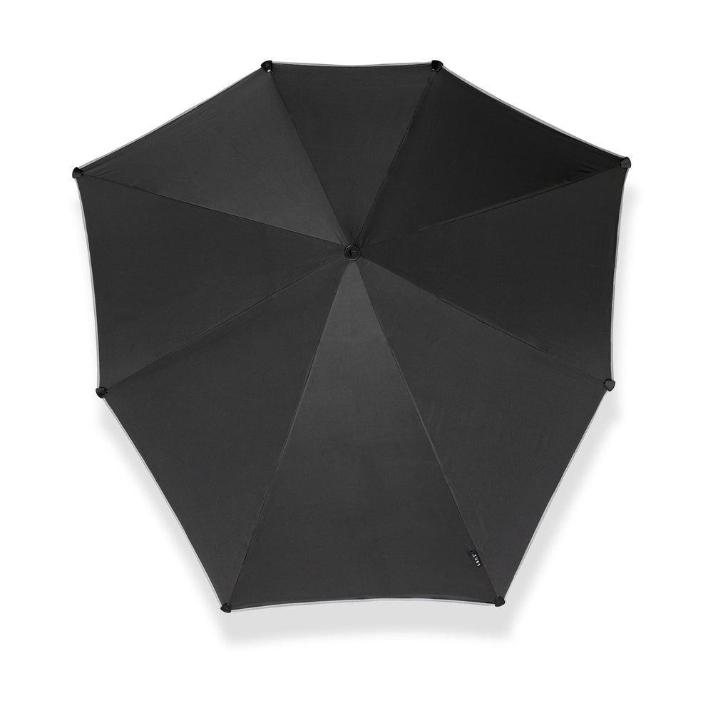 senz paraply Long large stick pure black reflective-Paraplyer-BagBrokers
